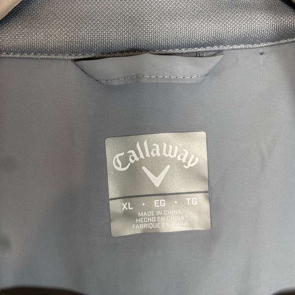 Callaway X Men LS Golf Jacket Grey Quilted Zip Puffer UPF Activewear Pockets NEW - Picture 13 of 14